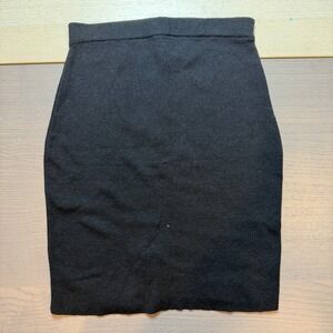 Carmen Carmen Marc Valvo Skirt Women P/P Black Work Wool Cotton Knit
